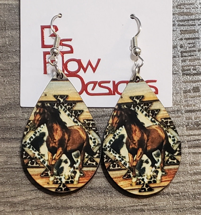 Horse L Earrings
