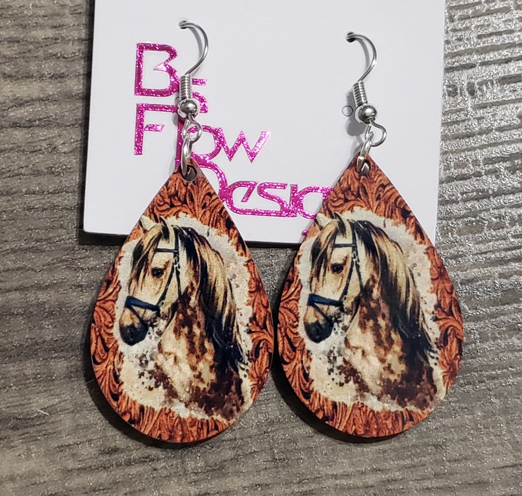 Horse M Earrings