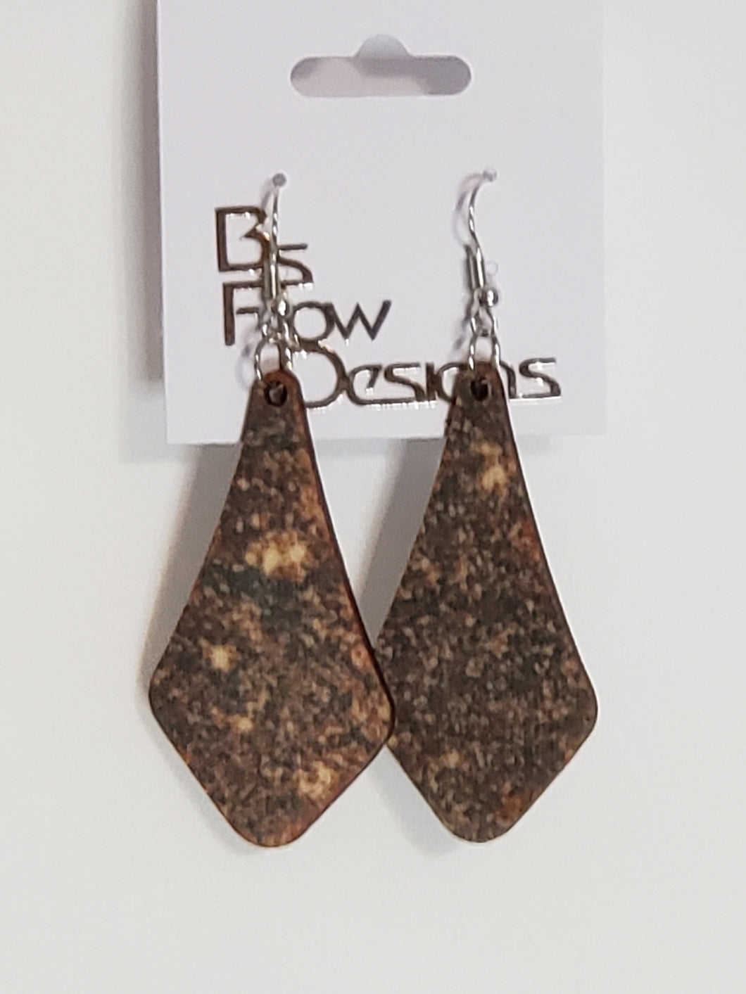 Brown Sparkle Pointed Tear Drops