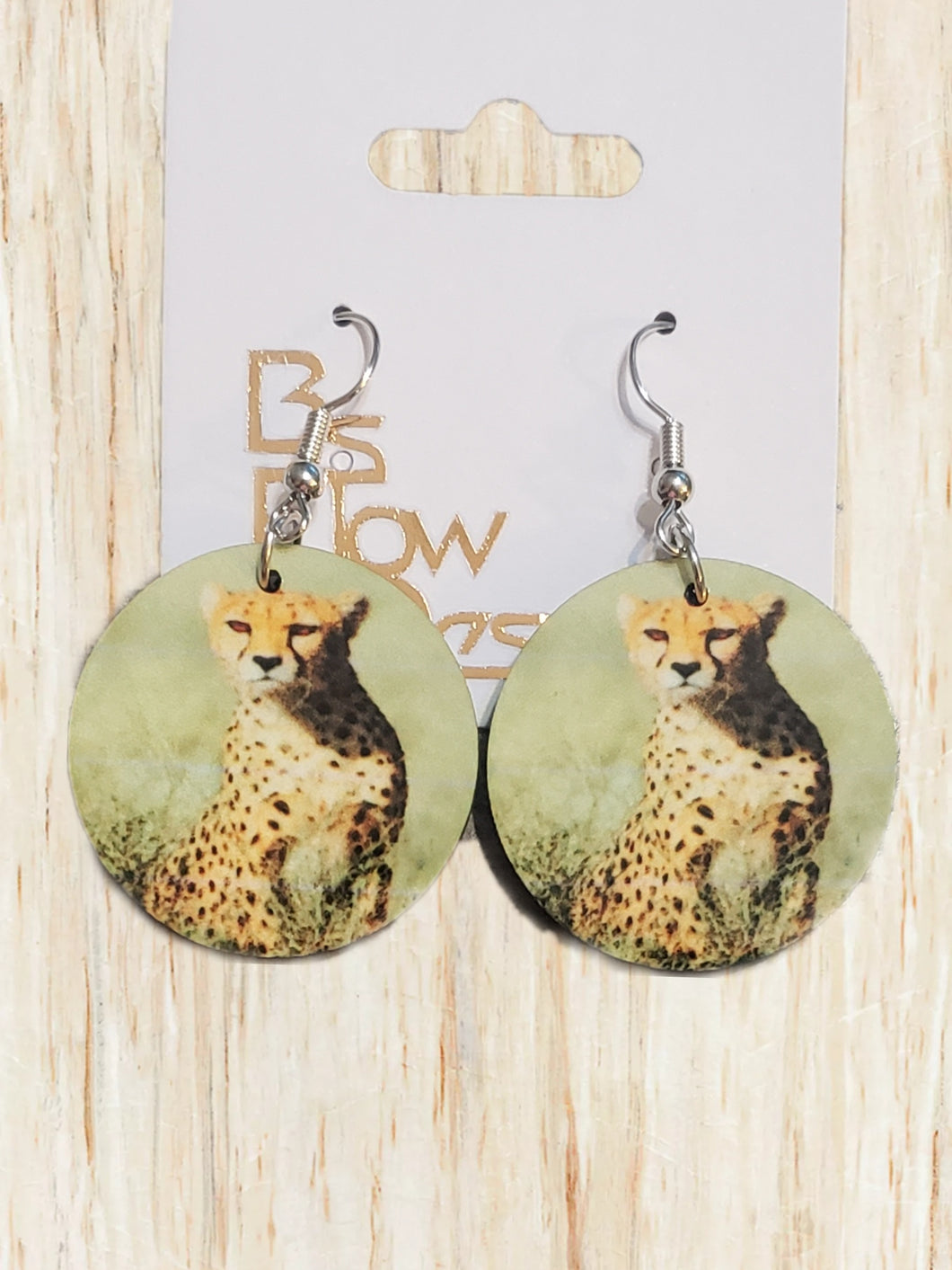 Round Cougar Earrings