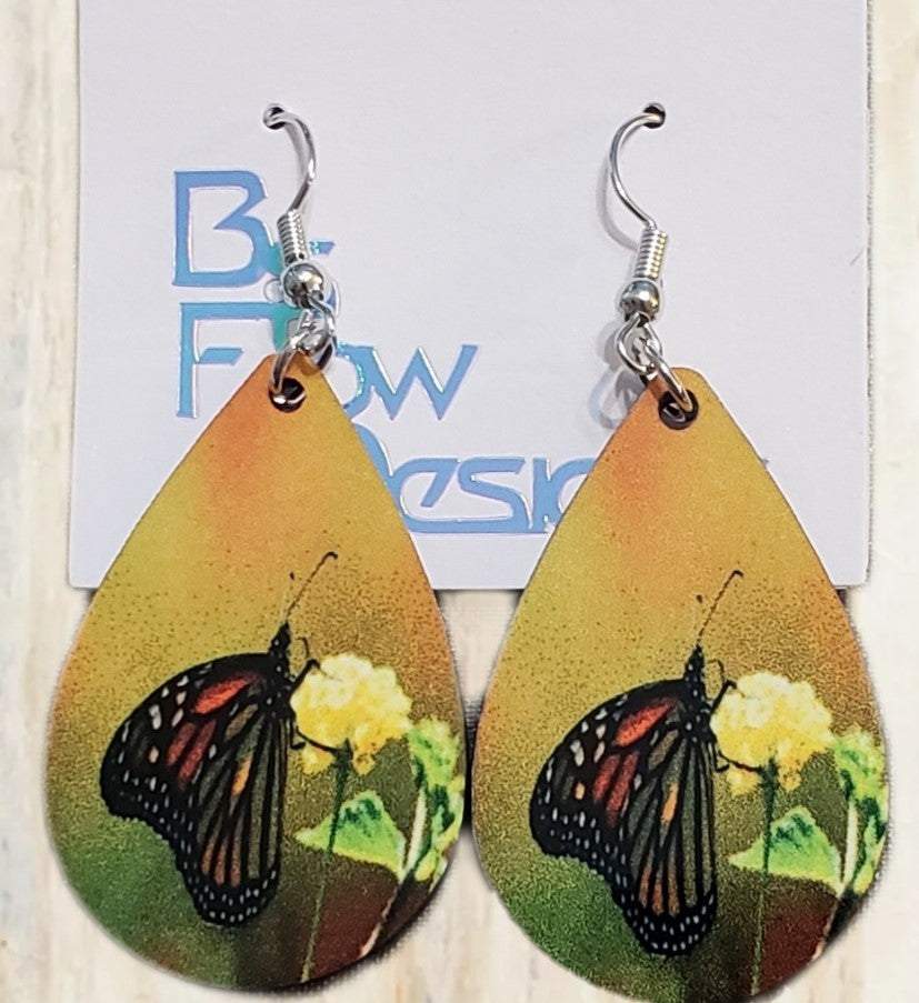 Monarch & Flower 2 Earrings