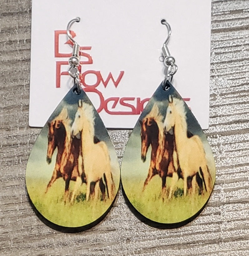 Horse J Earrings