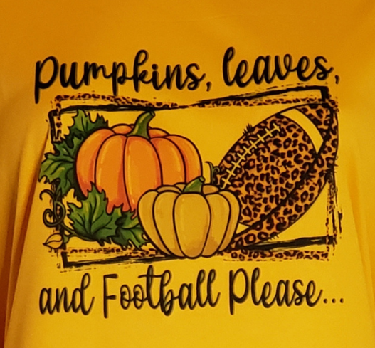 Pumpkins, Leaves and Football Please